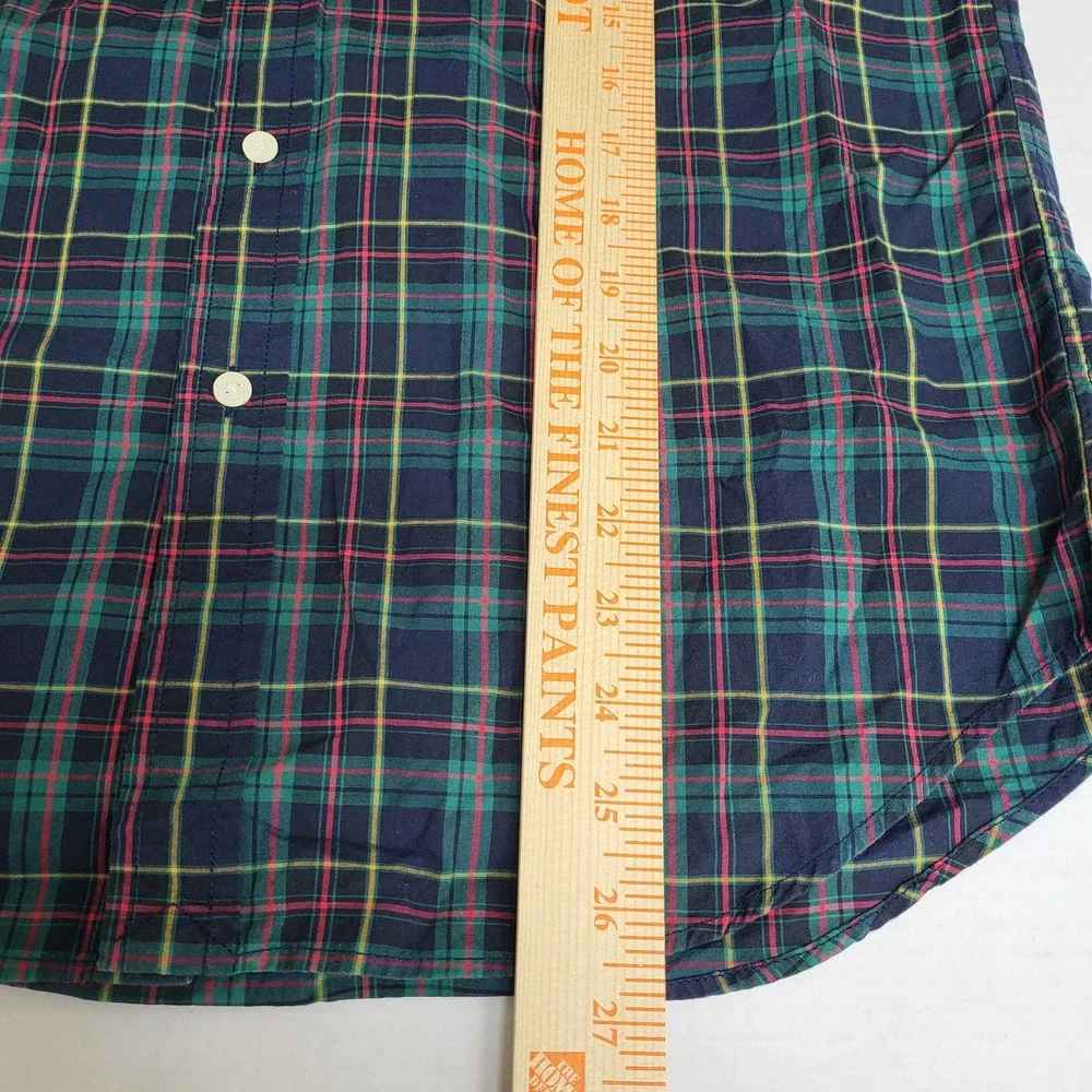 Ralph Lauren Large 14-16 Plaid Button Down Long Sleeve‎ Red Green Yellow Navy - Picture 6 of 8